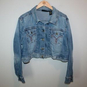 Venezia Crop Jean Jacket Distressed HW7106